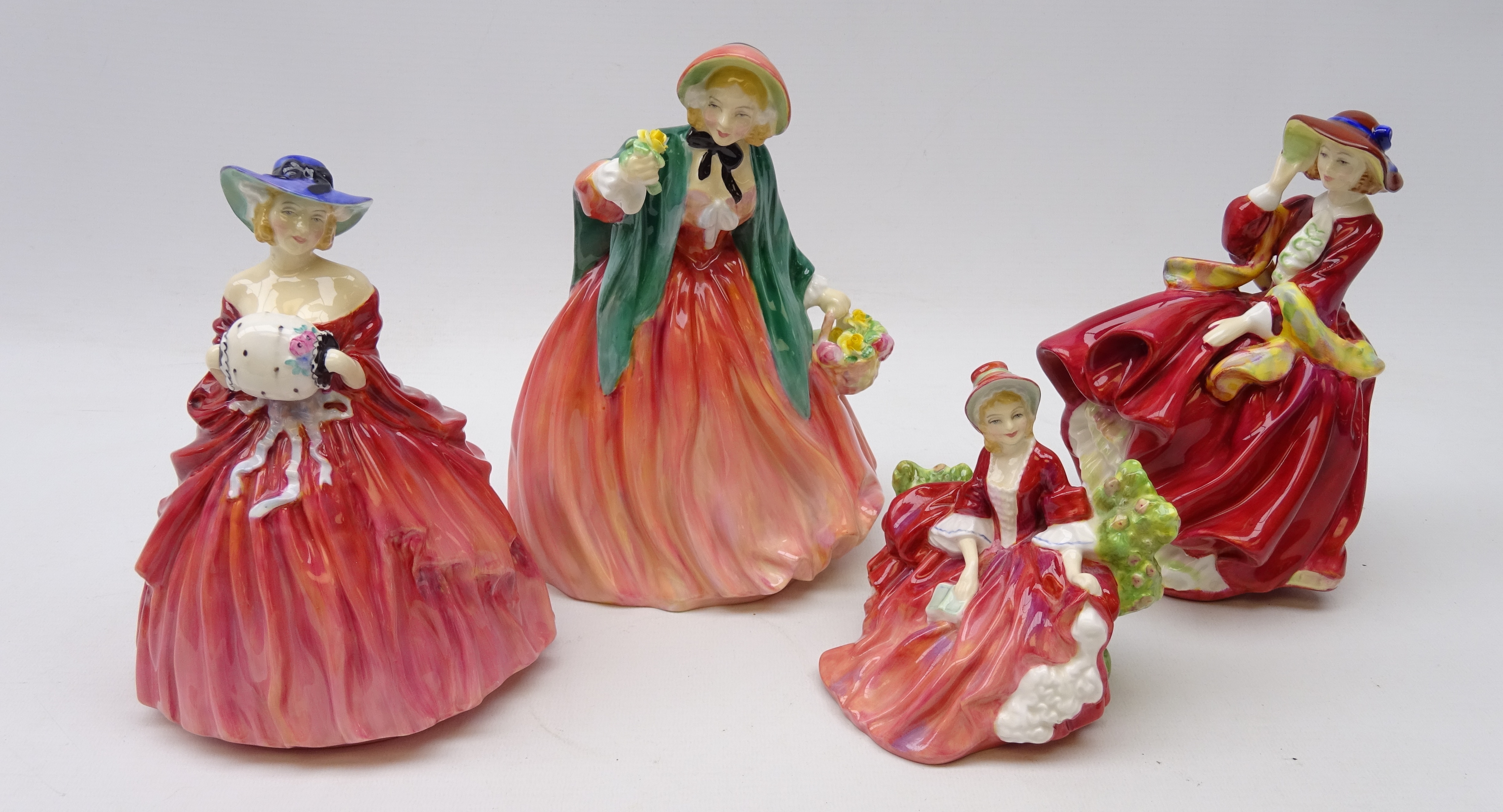 Four Royal Doulton figures, 'Lydia' HN 1908, 'Top O The Hill' HN 1834,