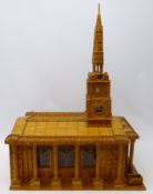 20th century match stick model of a cathedral,