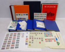 Collection of British and World stamps in albums and on album pages including;
