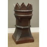 Salt glazed terracotta crown top chimney pot,