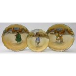 Three Royal Doulton Dickens series ware bowls, 'Jony. Weller.', 'Sam. Weller.