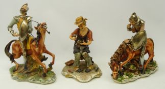 Two limited edition Capodimonte figures depicting Don Quixote by Cortese,