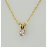 Diamond drop pendant necklace stamped 375 Condition Report <a href='//www.