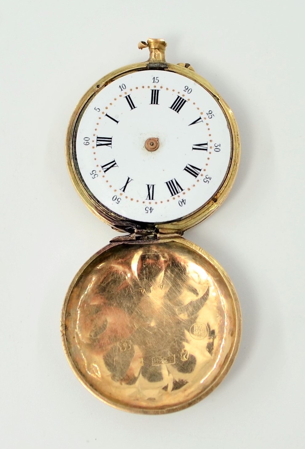Two gold pocket watches, stamped 585 and 9c Condition Report <a href='//www. - Image 4 of 4