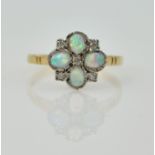 Gold-plated opal set ring stamped 925 Condition Report size P<a href='//www.