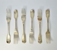 Georgian silver table forks,