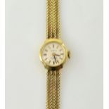 Porta 14ct gold bracelet wristwatch, stamped 14k585 on case and bracelet approx 13.