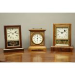Two American 'Gilbert' rosewood case mantel clocks (H25cm),