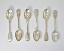 Set of six Victorian silver teaspoons,