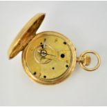 18ct gold pocket watch, mid-size, crown wind by Coburn York 1882 no 10329 approx 55.