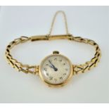 Vertex 9ct gold wristwatch Birmingham 1932 on 9ct gold bracelet hallmarked Condition