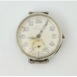 Longines silver wristwatch, import marks London 1932 retailed Manoah Rhodes Bradford,