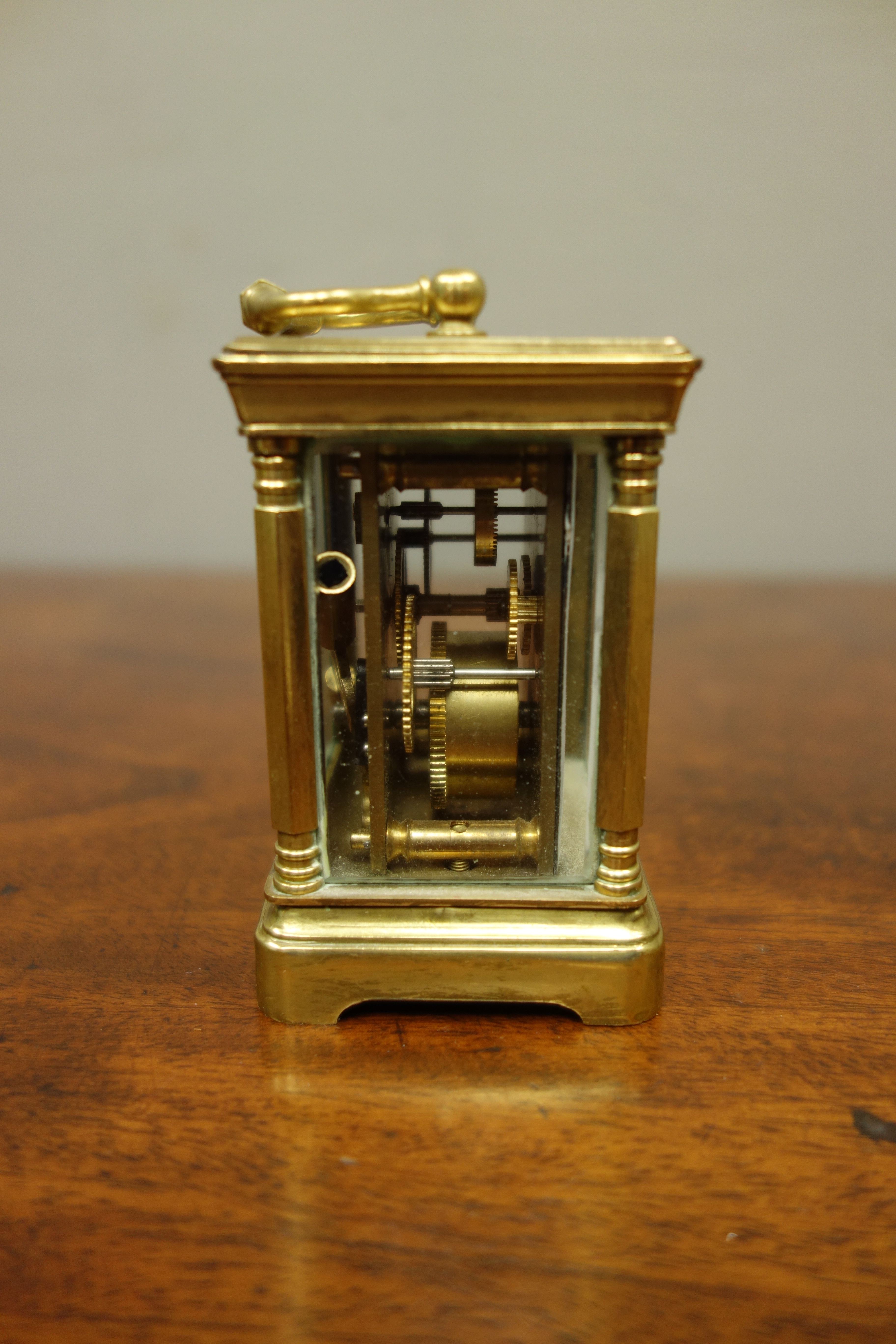 Elliot & Sons London miniature brass timepiece carriage clock, H9. - Image 2 of 2