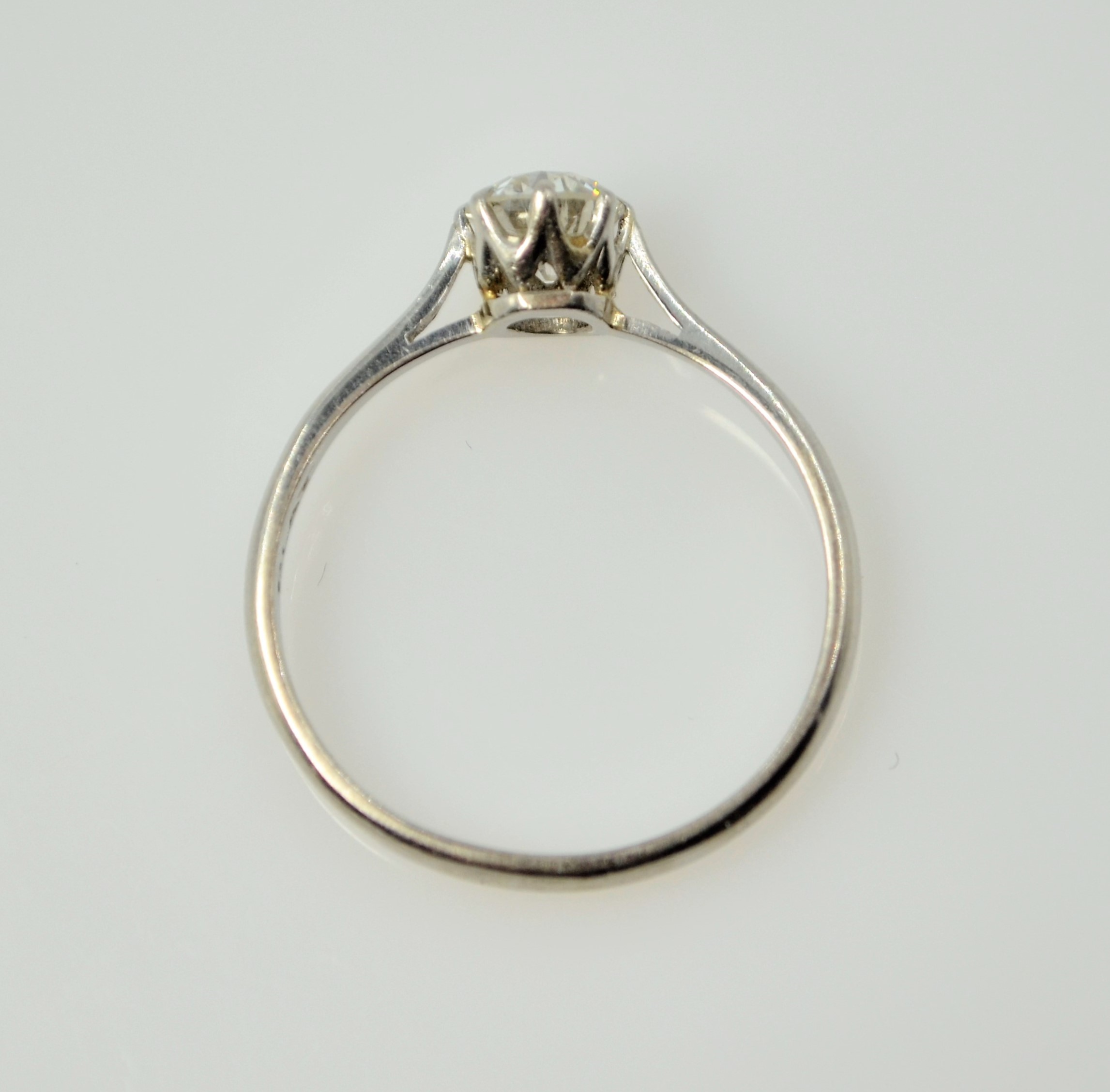 Platinum set solitaire diamond ring of approx 0. - Image 2 of 2