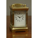 Elliot & Sons London miniature brass timepiece carriage clock, H9.