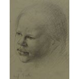 Mark Gertler NEAC (British 1891-1939): Head of a Young Girl, pencil signed and dated 1913,