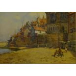 Albert George Stevens (Staithes Group 1863-1925): Children playing on Tate Hill Sands,
