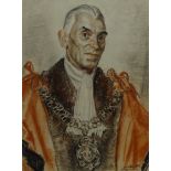Dame Laura Knight RA (Staithes Group 1877-1970): William Hodgson Malcolm - Lord Mayor of Coventry