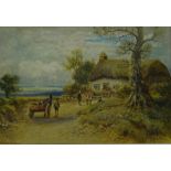 William Manners (British 1860-1930): 'Wayside Cottages Kidlington Oxfordshire', watercolour signed,
