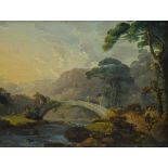 English School (19th century): Pack Horse Bridge,