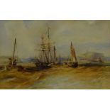 Joseph Newington Carter (British 1835-1871): Sailing Vessels in the South Bay Scarborough,