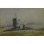 George Weatherill (British 1810-1890): Windmill near Whitby,
