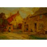 Owen Bowen (Staithes Group 1873-1967): 'East Rigton' Cottages,