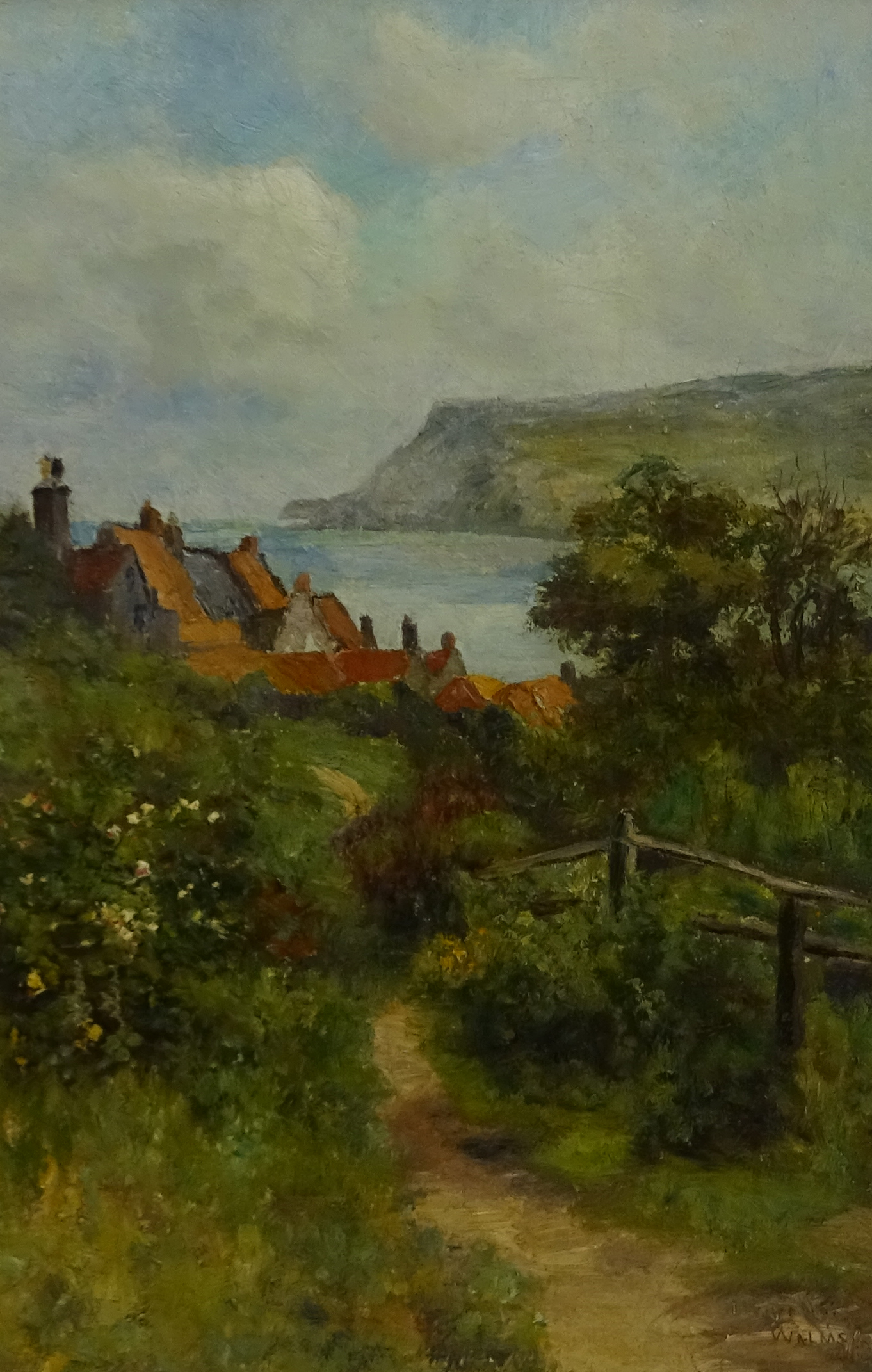 James Ulric Walmsley (British 1860-1954): Robin Hood's Bay, oil on canvas signed and dated 1907,