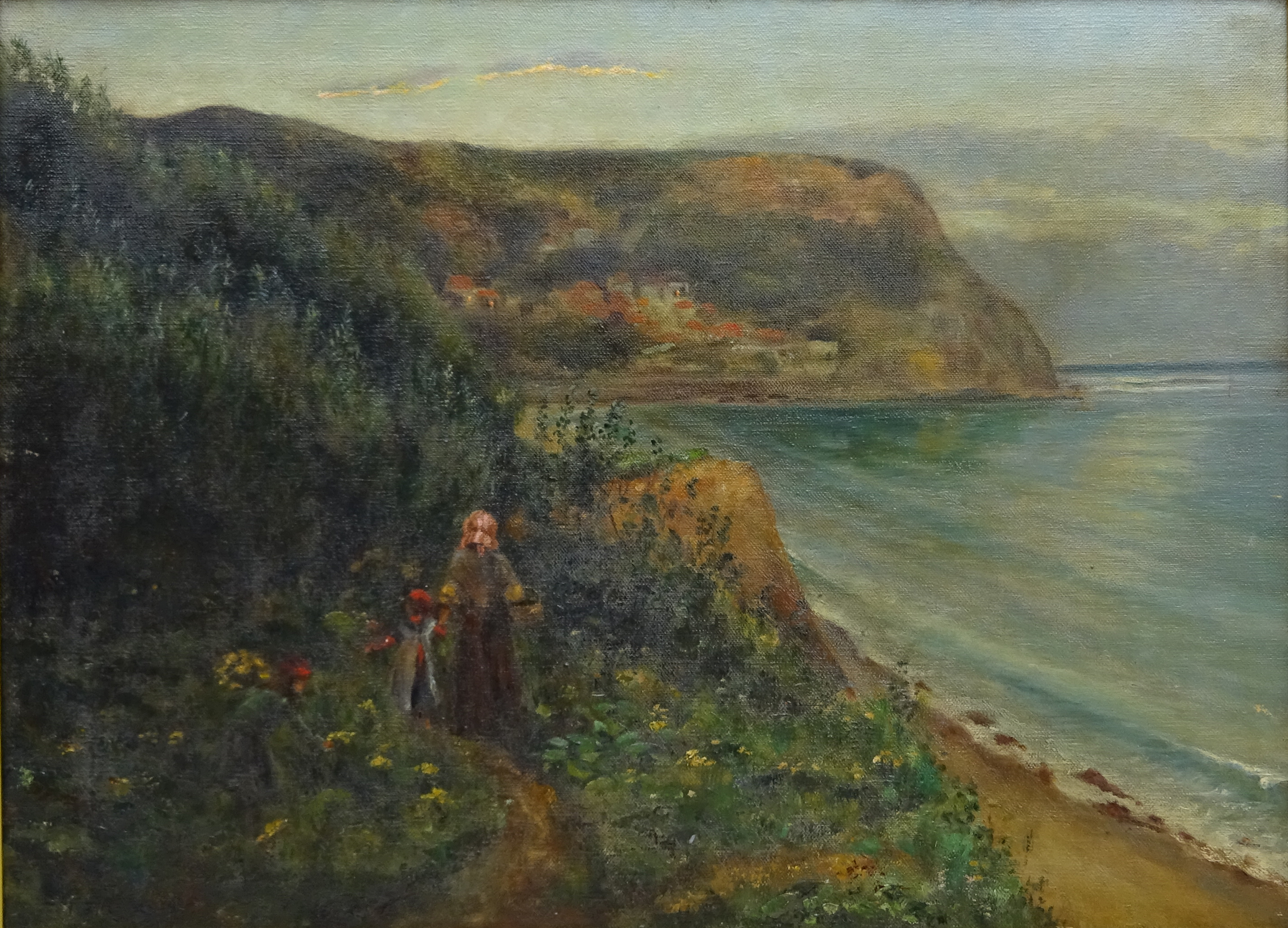 Frances Watson Sunderland (British 1866-1949): Evening at Runswick Bay,