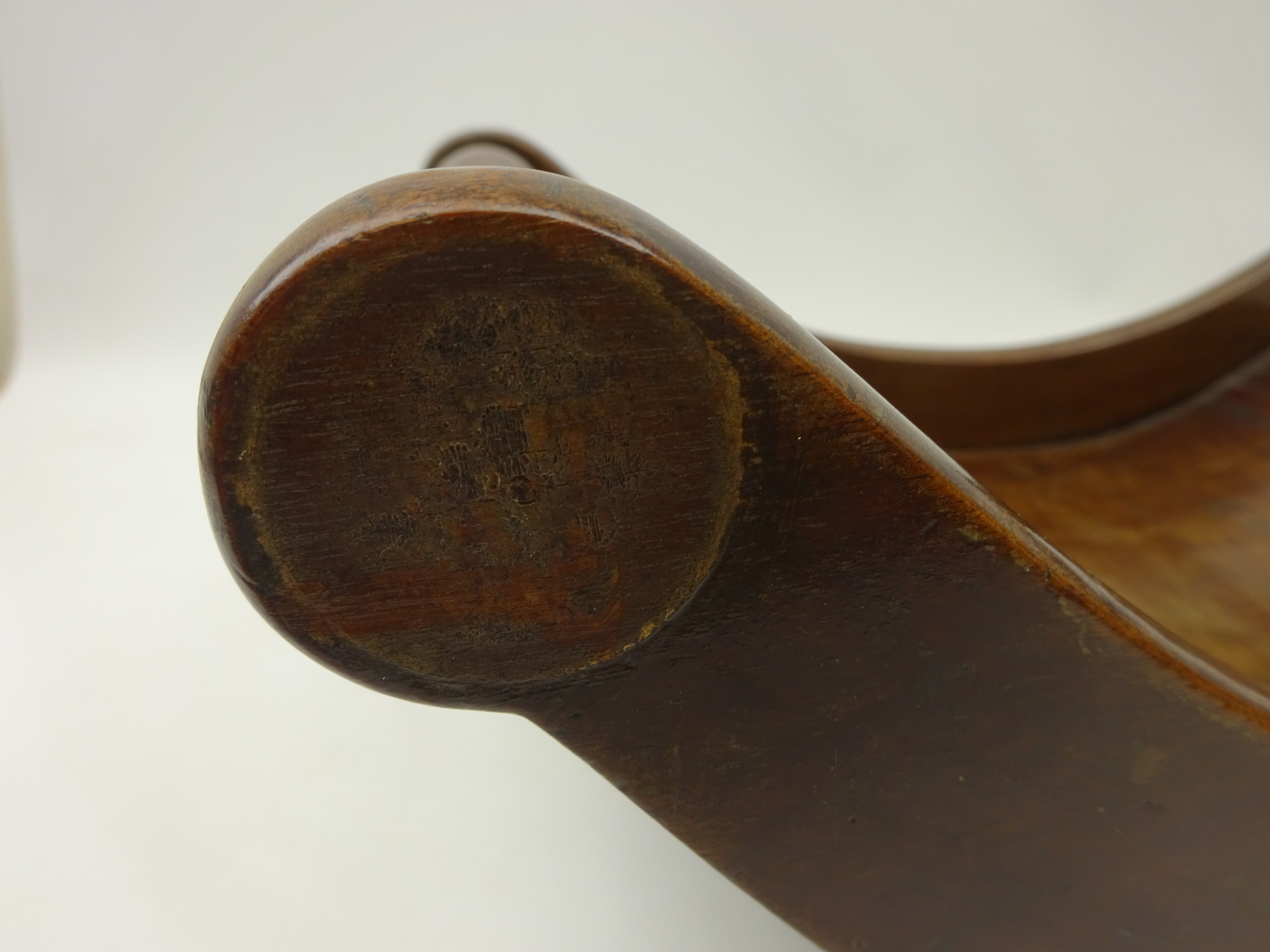 George III mahogany cheese coaster with turned handled and roundels, L42. - Image 3 of 9