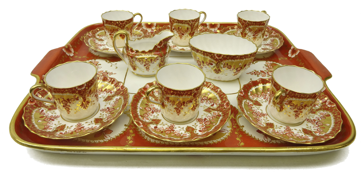 Late Victorian Spode Copeland cabaret set for six persons,