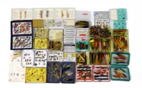 Large collection of Trout & Salmon flies including Wet, Waddington, Tubes,