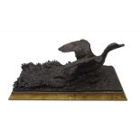 Robert E Fuller (1972-): 'Like Water off a Duck's Back' limited edition bronze sculpture,