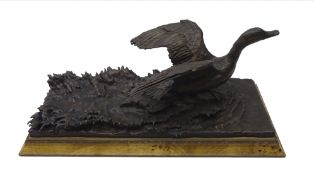 Robert E Fuller (1972-): 'Like Water off a Duck's Back' limited edition bronze sculpture,