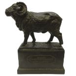 Early 20th century German bronze model of a Ram,