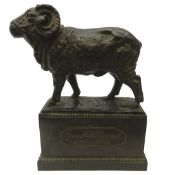 Early 20th century German bronze model of a Ram,