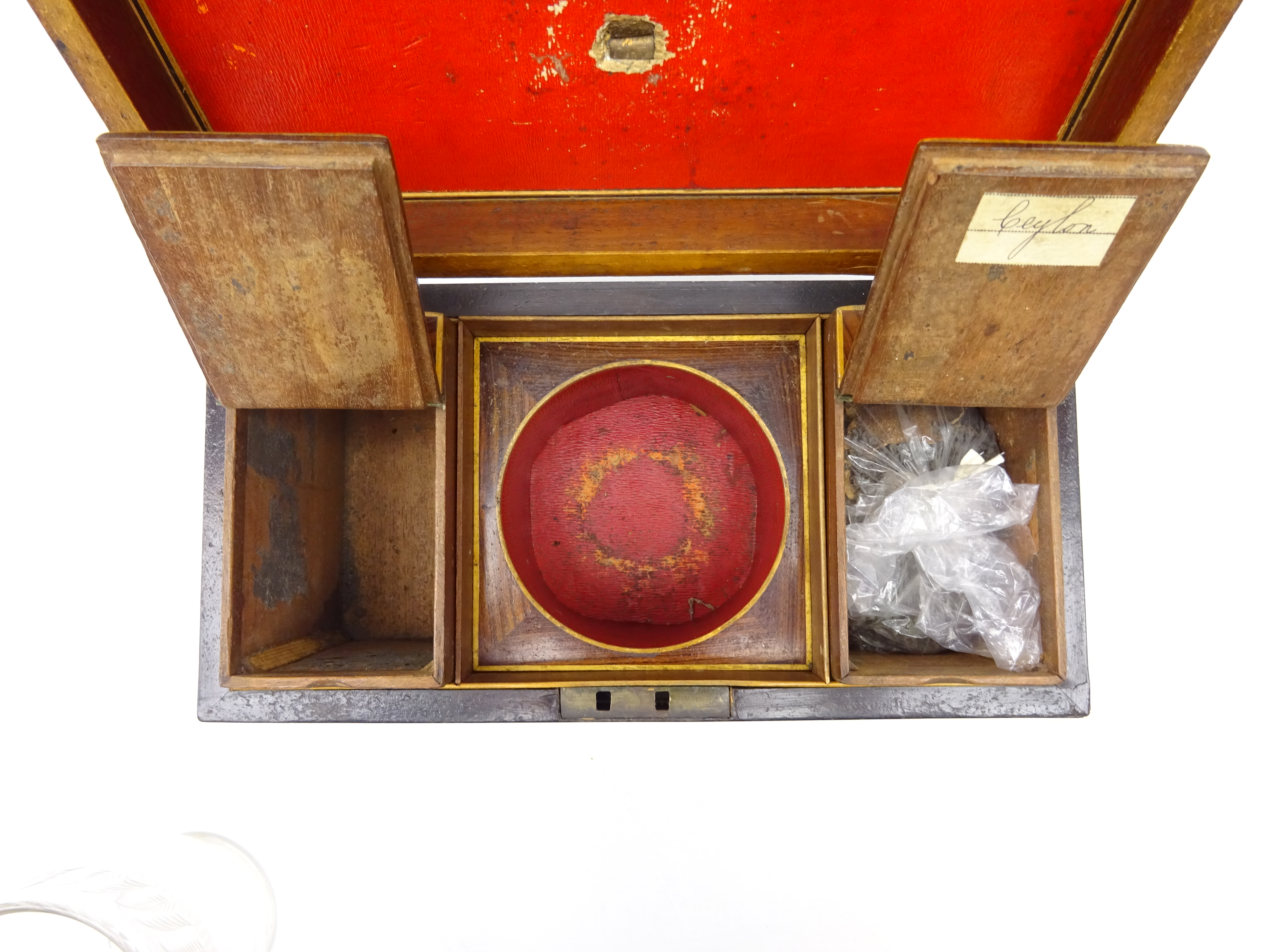 George III walnut tea caddy, - Image 5 of 6