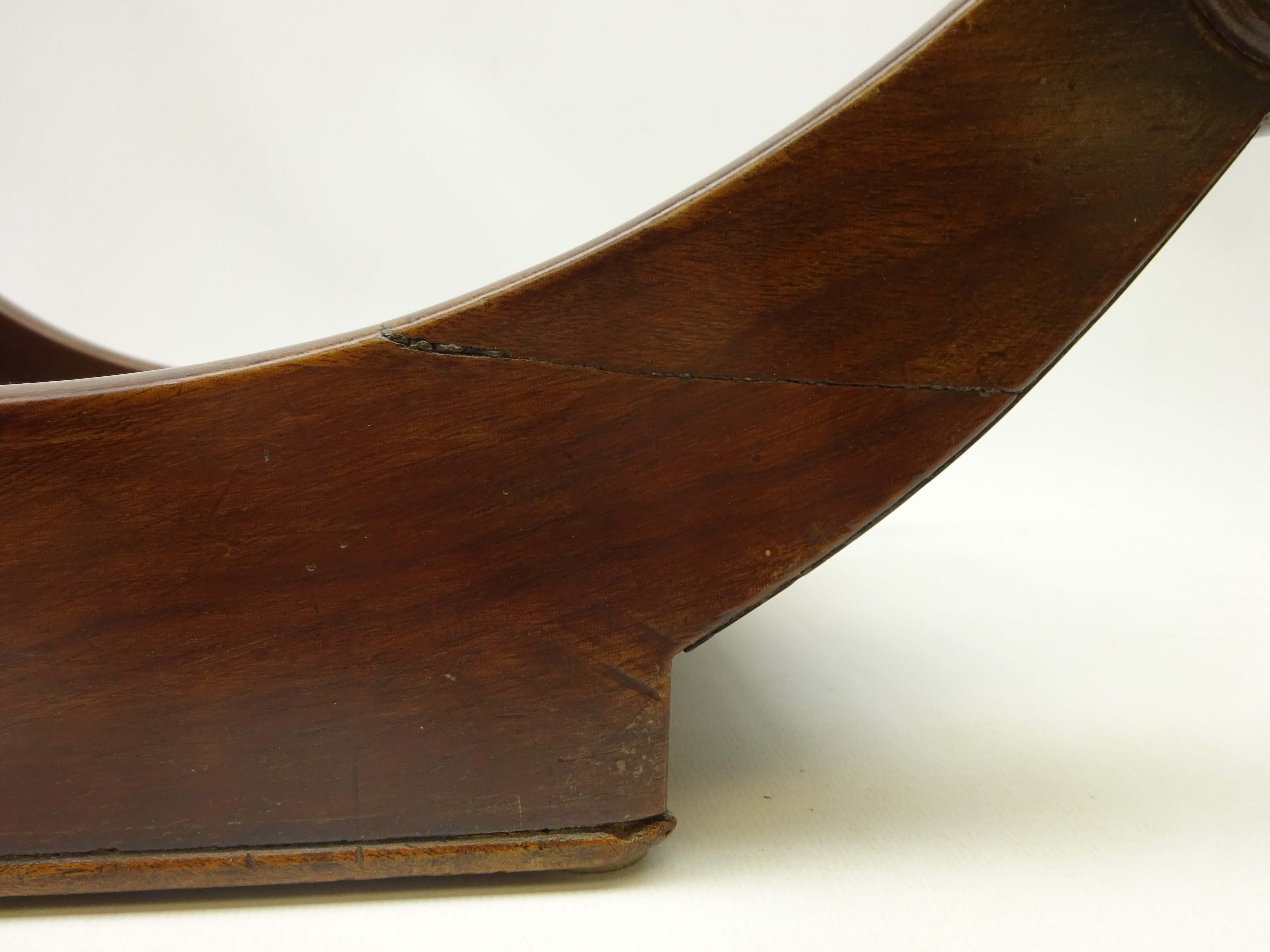 George III mahogany cheese coaster with turned handled and roundels, L42. - Image 2 of 9
