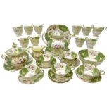19th century porcelain tea service in the manner of Coalport,