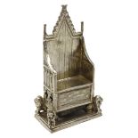Silver model of 'The Stone of Scone' Coronation seat of the monarchs of Scotland,
