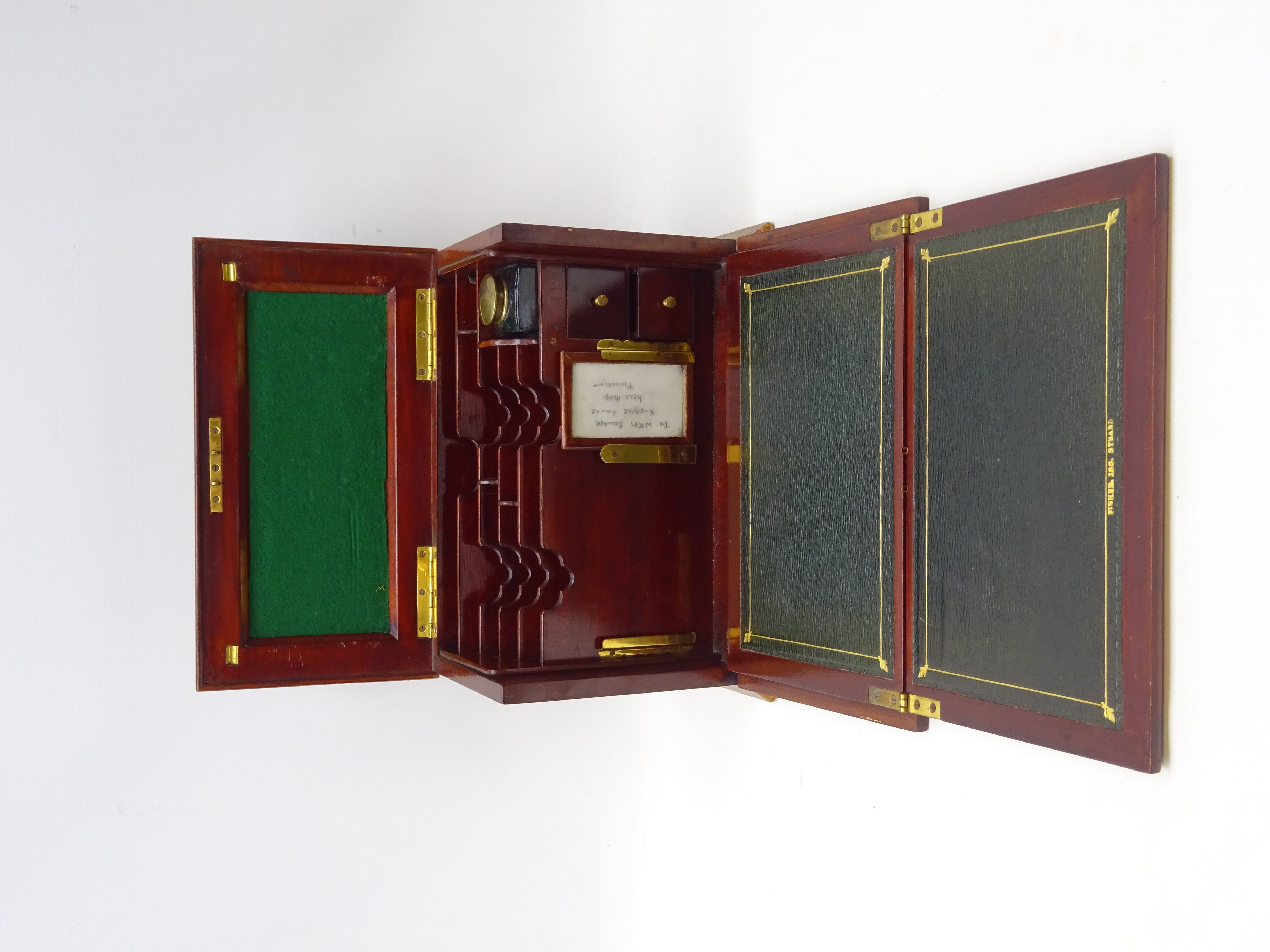 Edwardian inlaid mahogany correspondence box, - Image 7 of 9