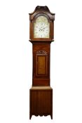 Early 19th century oak and mahogany Kirbymoorside longcase clock,