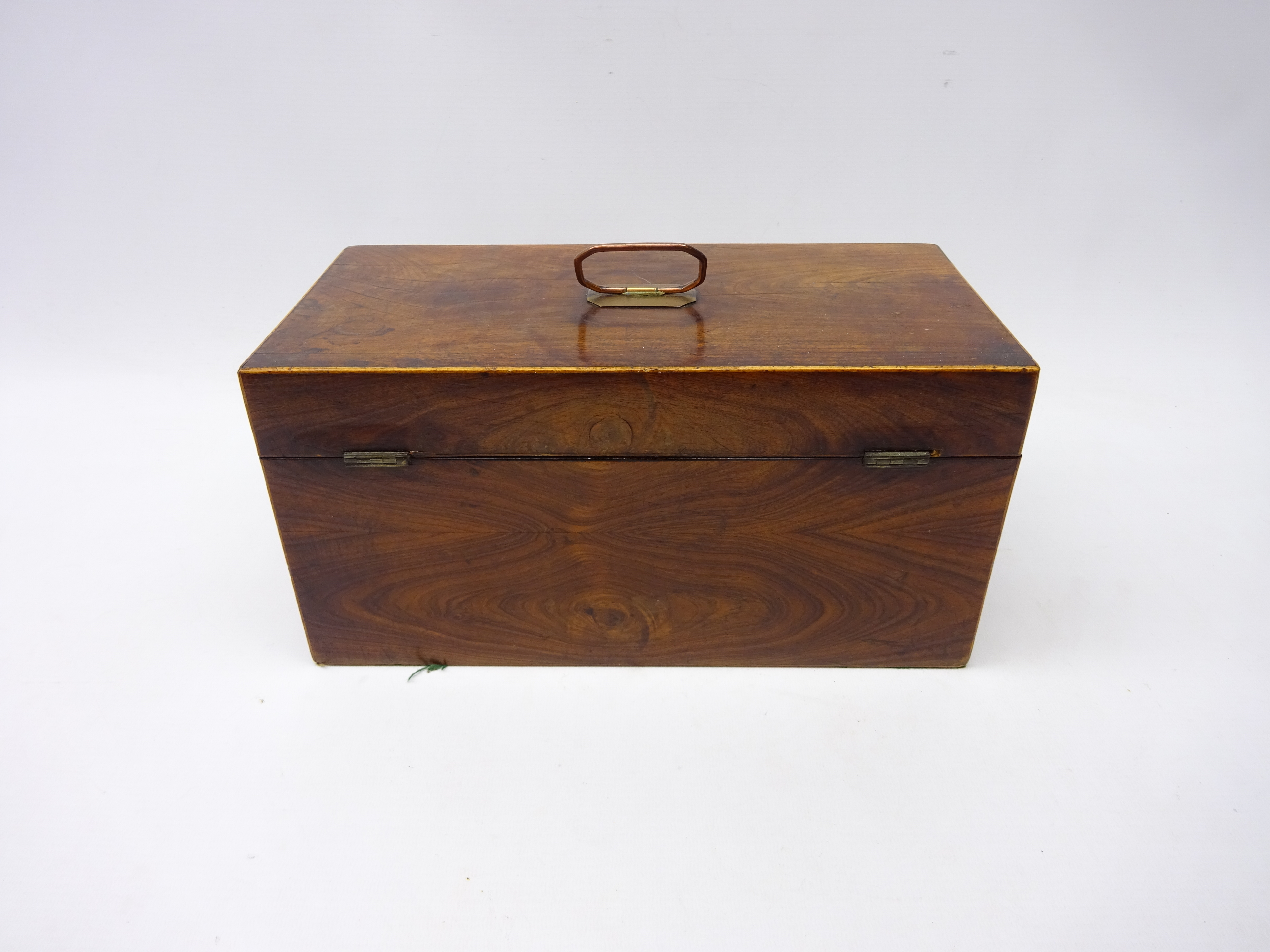 George III walnut tea caddy, - Image 6 of 6