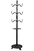 Cast iron hat and coat stand,