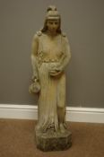 'Selby Stone' stone effect figure of a classical woman carrying jugs,