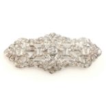 Art Deco diamond set platinum brooch,