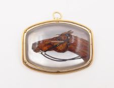 Early 20th century Essex crystal brooch/pendant,