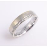 18ct white gold diamond set wedding band, hallmarked Condition Report Approx 6.