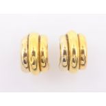 Fred Paris pair of 18ct gold hoop ear-rings,