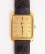 Gentleman's Omega de ville quartz gold-plated wristwatch